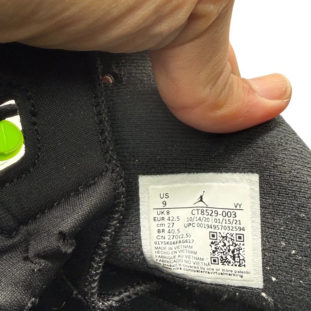 Air Jordan 6 Retro Electric Green‎ Black Neon CT8529-003 Mens Size 9 Sneaker